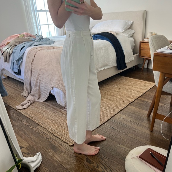 Cream linen Brandy Melville pants - Picture 2 of 3